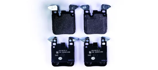 Bremsbelagsatz, Scheibenbremse Hinterachse HELLA 8DB 355 021-611 Bild Bremsbelagsatz, Scheibenbremse Hinterachse HELLA 8DB 355 021-611