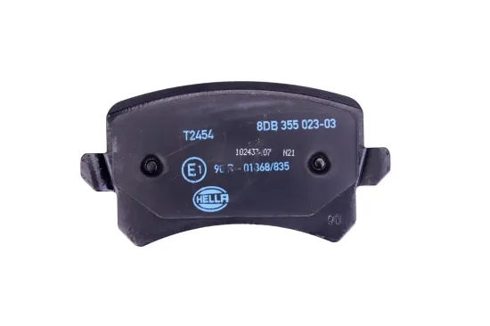 Bremsbelagsatz, Scheibenbremse Hinterachse HELLA 8DB 355 023-031 Bild Bremsbelagsatz, Scheibenbremse Hinterachse HELLA 8DB 355 023-031