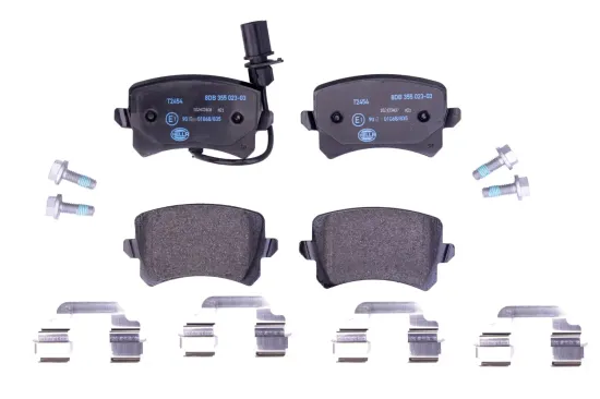 Bremsbelagsatz, Scheibenbremse Hinterachse HELLA 8DB 355 023-031 Bild Bremsbelagsatz, Scheibenbremse Hinterachse HELLA 8DB 355 023-031