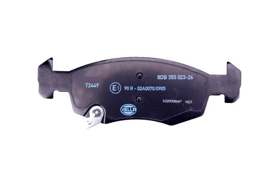 Bremsbelagsatz, Scheibenbremse Vorderachse HELLA 8DB 355 023-261 Bild Bremsbelagsatz, Scheibenbremse Vorderachse HELLA 8DB 355 023-261