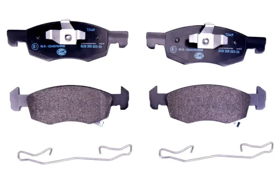 Bremsbelagsatz, Scheibenbremse Vorderachse HELLA 8DB 355 023-261 Bild Bremsbelagsatz, Scheibenbremse Vorderachse HELLA 8DB 355 023-261