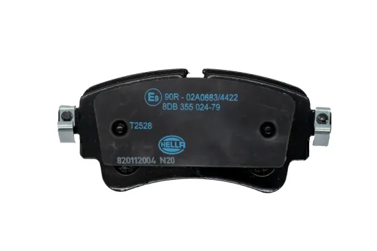 Bremsbelagsatz, Scheibenbremse Hinterachse HELLA 8DB 355 024-791 Bild Bremsbelagsatz, Scheibenbremse Hinterachse HELLA 8DB 355 024-791