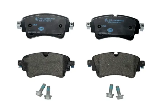 Bremsbelagsatz, Scheibenbremse Hinterachse HELLA 8DB 355 024-791 Bild Bremsbelagsatz, Scheibenbremse Hinterachse HELLA 8DB 355 024-791