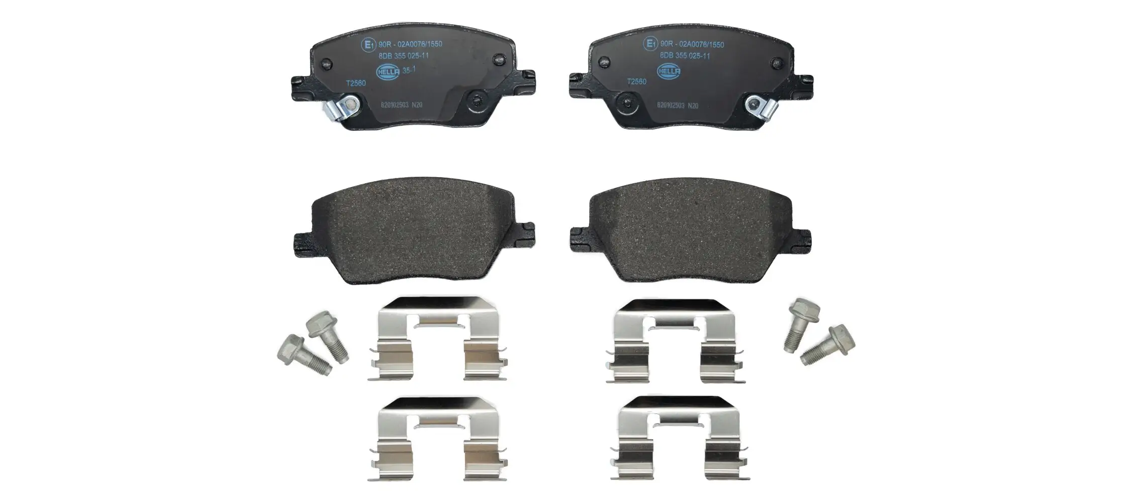 Bremsbelagsatz, Scheibenbremse HELLA 8DB 355 025-111