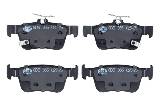 Bremsbelagsatz, Scheibenbremse Hinterachse HELLA 8DB 355 025-251 Bild Bremsbelagsatz, Scheibenbremse Hinterachse HELLA 8DB 355 025-251
