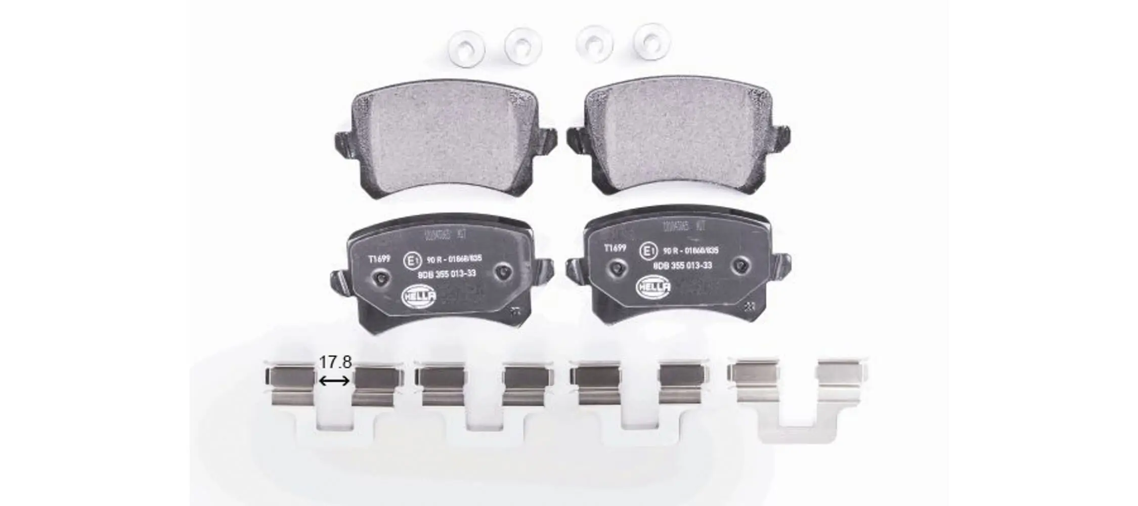 Bremsbelagsatz, Scheibenbremse HELLA 8DB 355 025-331