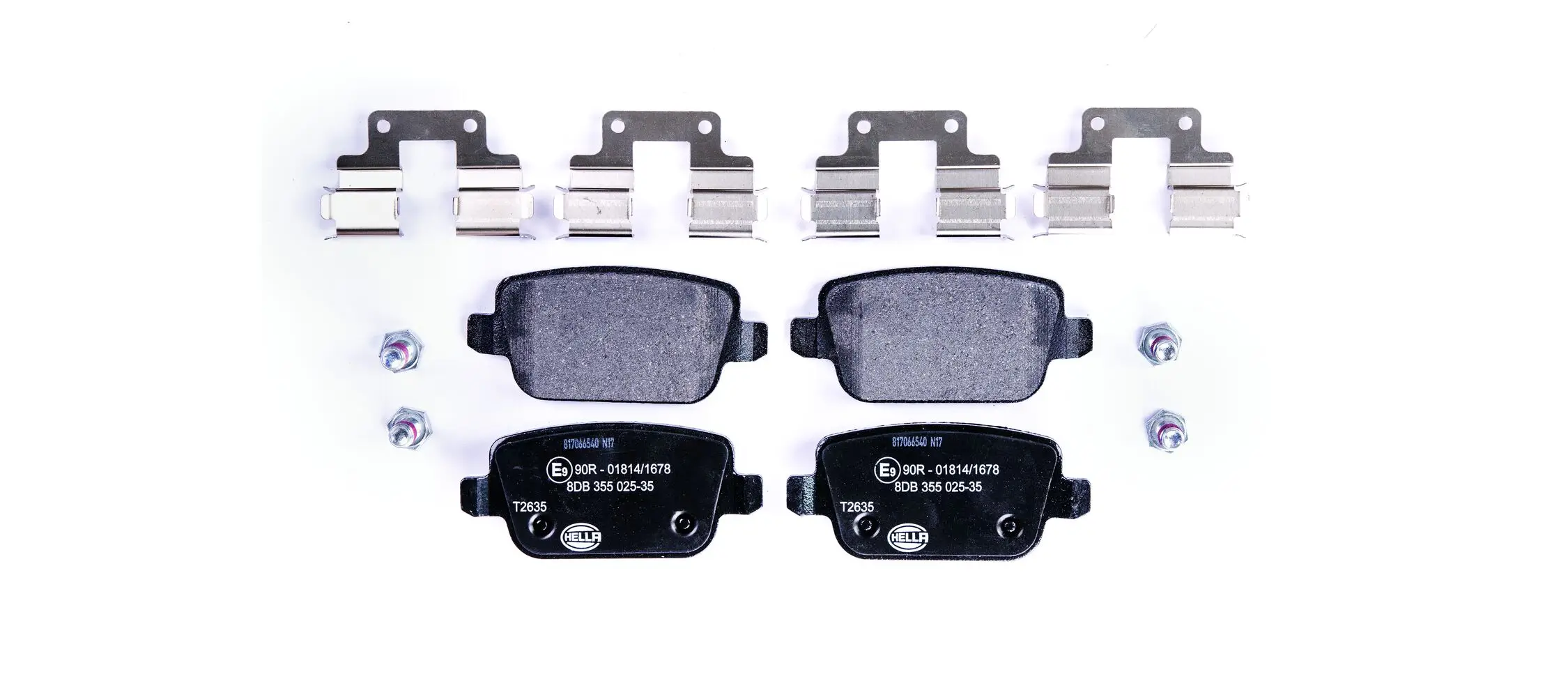 Bremsbelagsatz, Scheibenbremse Hinterachse HELLA 8DB 355 025-351