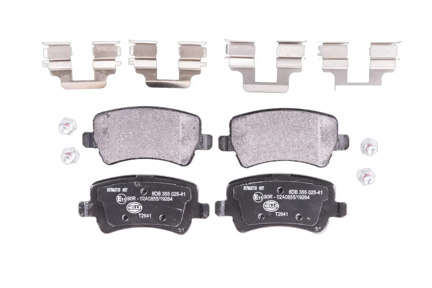 Bremsbelagsatz, Scheibenbremse Hinterachse HELLA 8DB 355 025-411