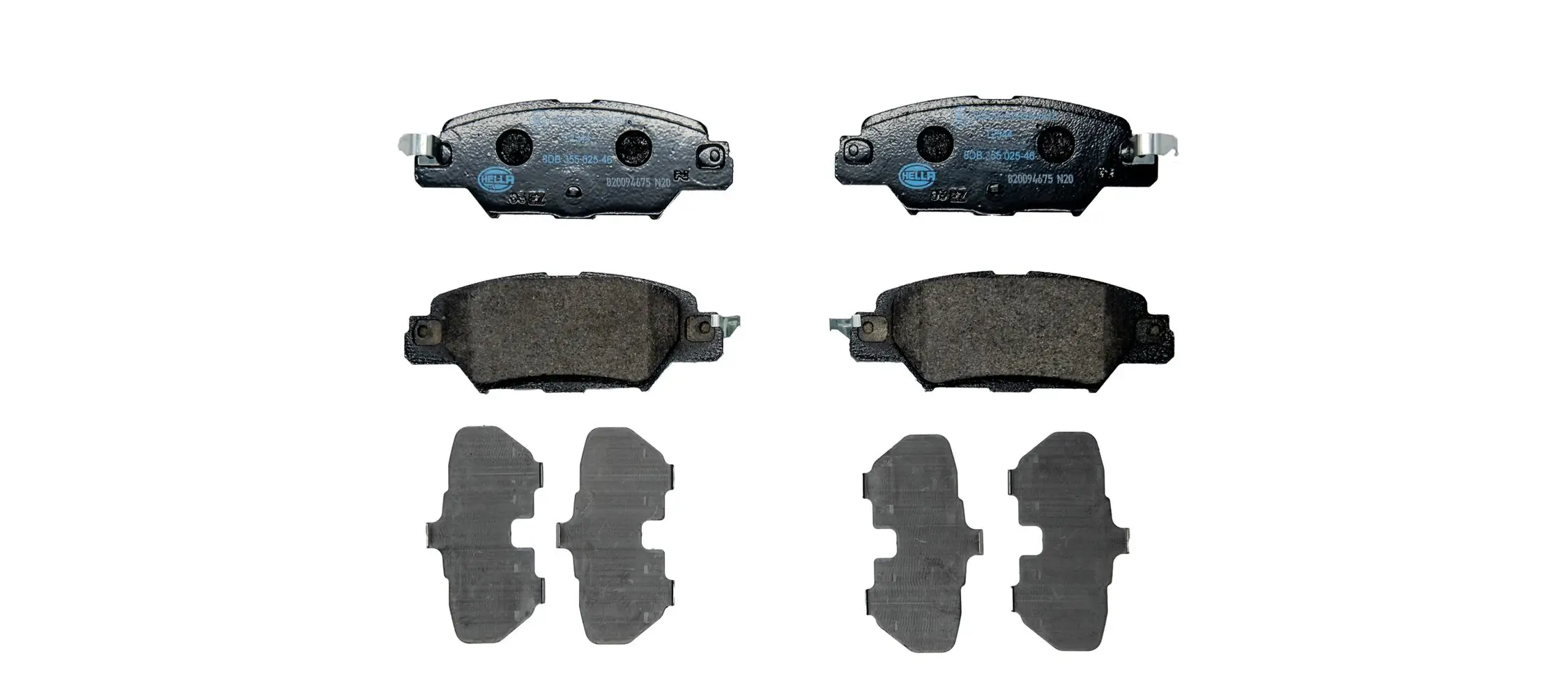 Bremsbelagsatz, Scheibenbremse HELLA 8DB 355 025-461