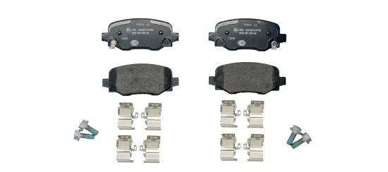 Bremsbelagsatz, Scheibenbremse Hinterachse HELLA 8DB 355 025-481 Bild Bremsbelagsatz, Scheibenbremse Hinterachse HELLA 8DB 355 025-481