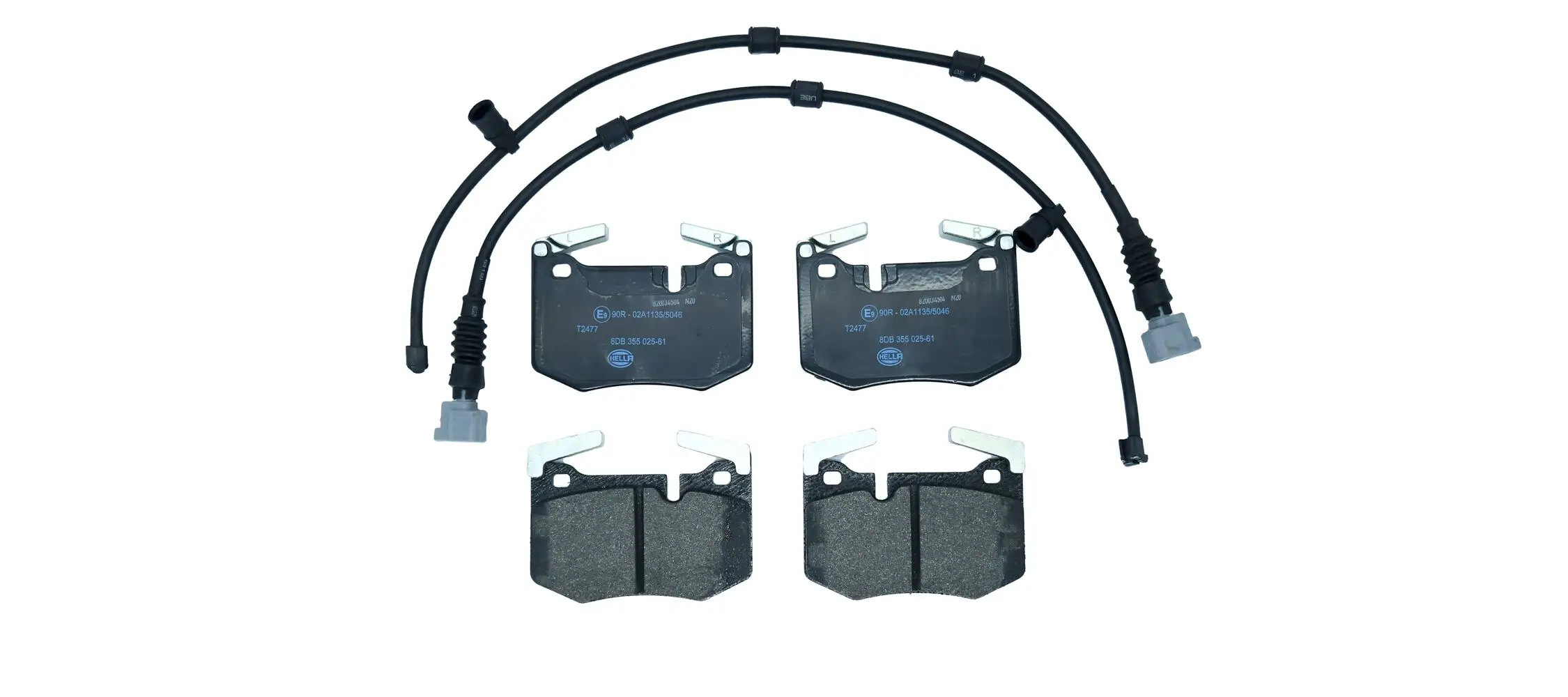 Bremsbelagsatz, Scheibenbremse HELLA 8DB 355 025-611