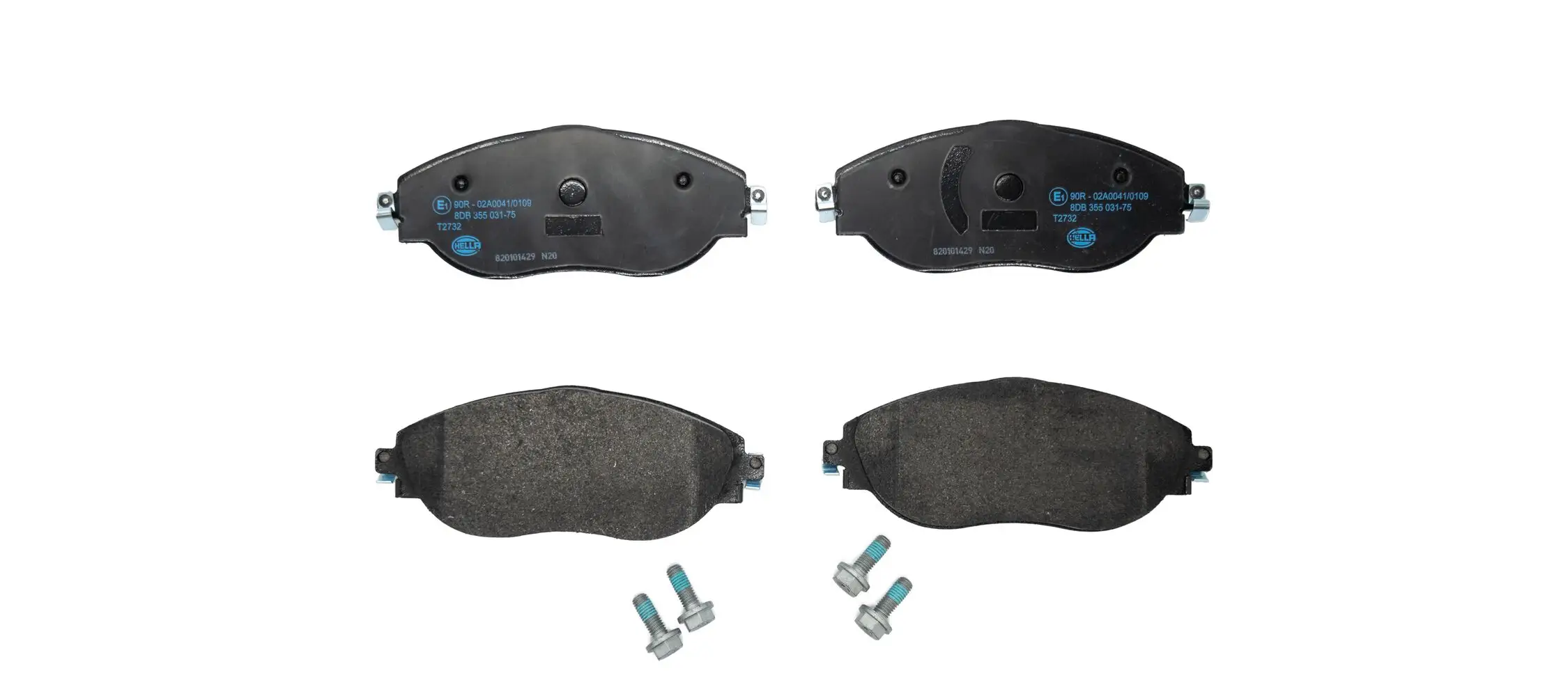 Bremsbelagsatz, Scheibenbremse HELLA 8DB 355 031-751