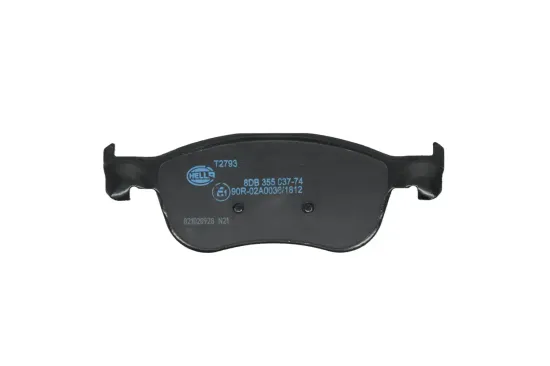 Bremsbelagsatz, Scheibenbremse Vorderachse HELLA 8DB 355 037-741 Bild Bremsbelagsatz, Scheibenbremse Vorderachse HELLA 8DB 355 037-741