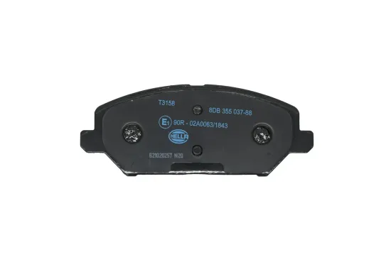 Bremsbelagsatz, Scheibenbremse Vorderachse HELLA 8DB 355 037-881 Bild Bremsbelagsatz, Scheibenbremse Vorderachse HELLA 8DB 355 037-881