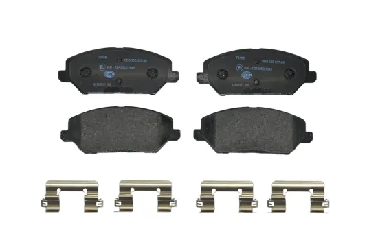 Bremsbelagsatz, Scheibenbremse Vorderachse HELLA 8DB 355 037-881 Bild Bremsbelagsatz, Scheibenbremse Vorderachse HELLA 8DB 355 037-881