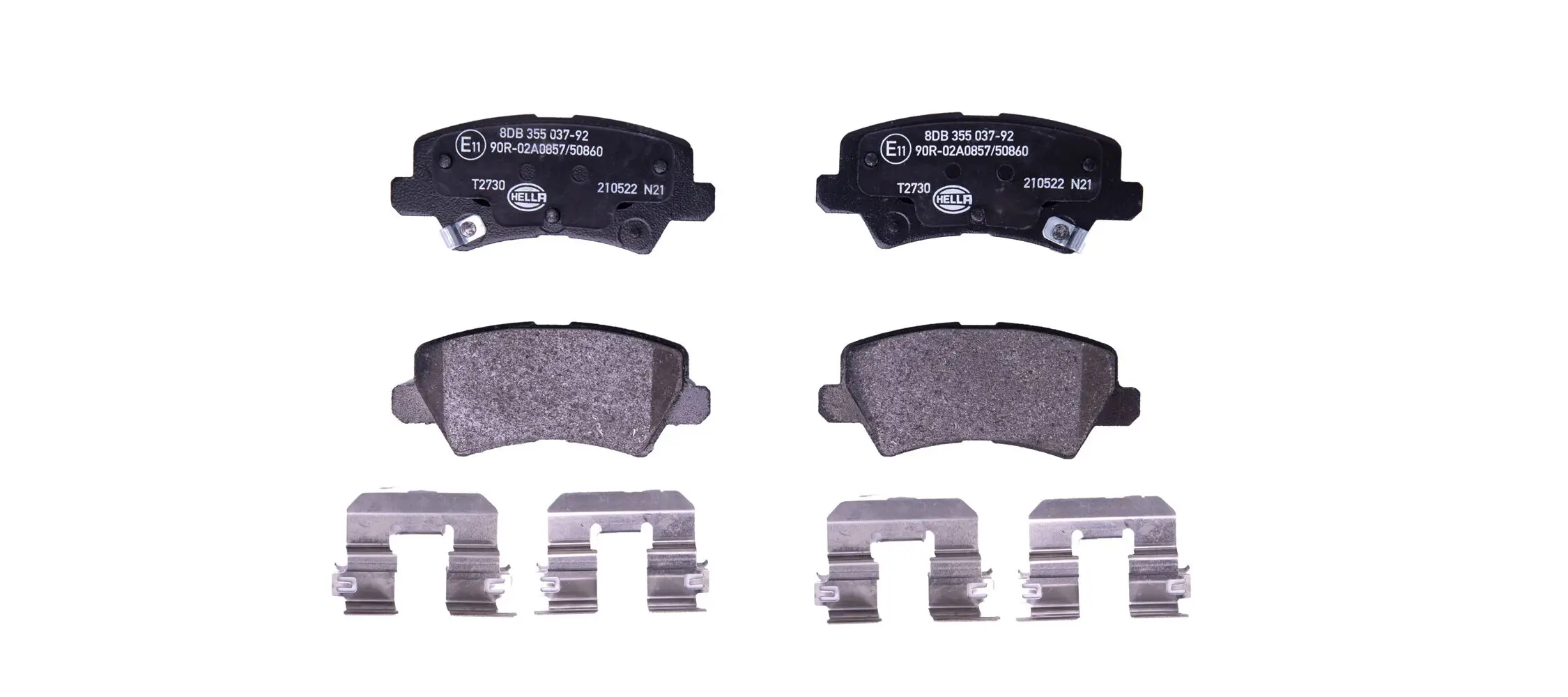 Bremsbelagsatz, Scheibenbremse HELLA 8DB 355 037-921