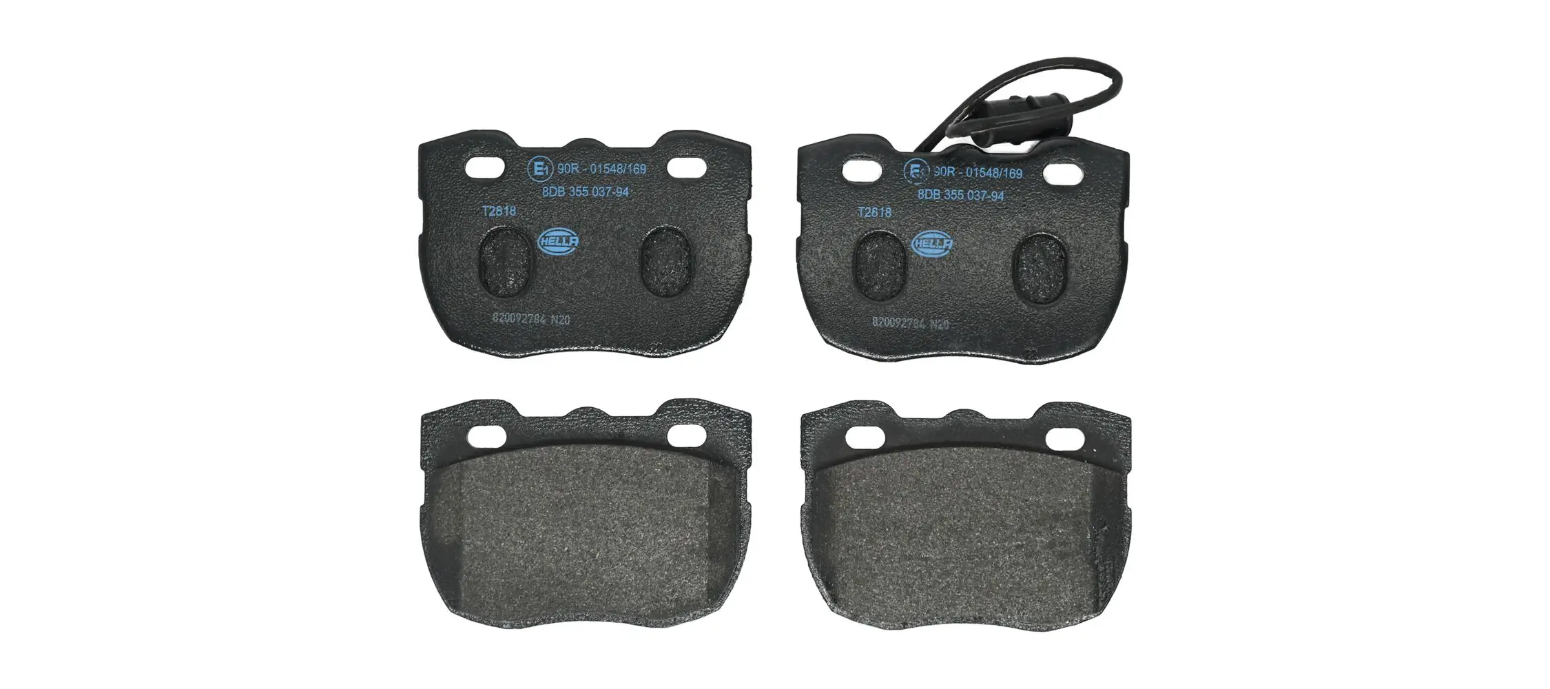 Bremsbelagsatz, Scheibenbremse HELLA 8DB 355 037-941