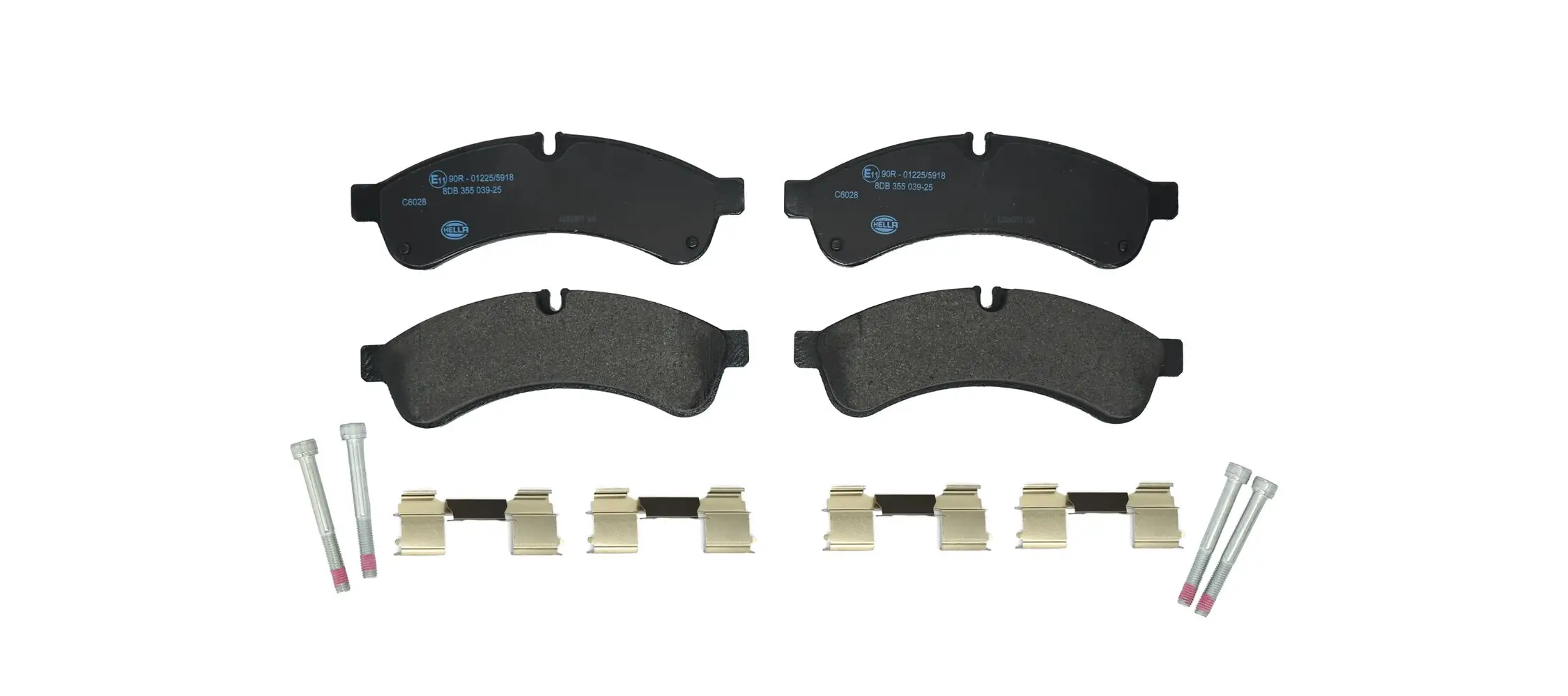 Bremsbelagsatz, Scheibenbremse Hinterachse HELLA 8DB 355 039-251