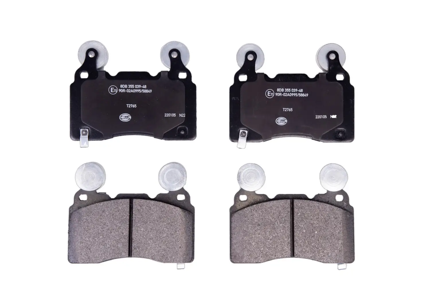Bremsbelagsatz, Scheibenbremse Vorderachse HELLA 8DB 355 039-481