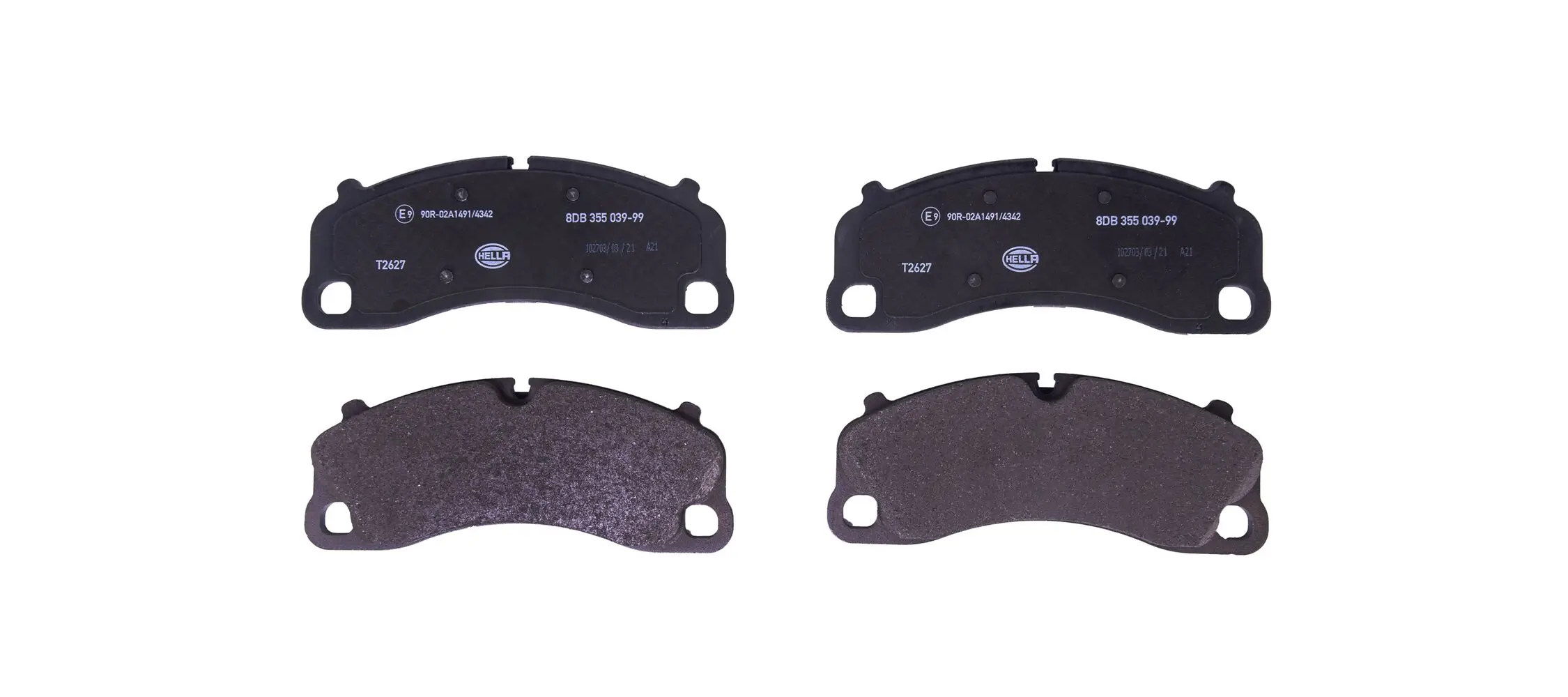 Bremsbelagsatz, Scheibenbremse HELLA 8DB 355 039-991