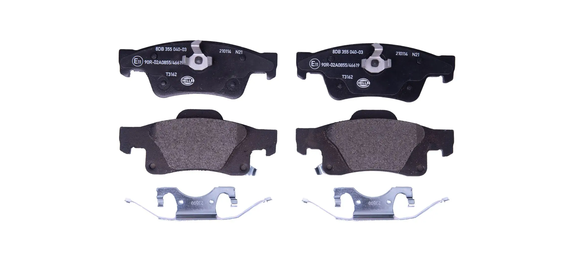 Bremsbelagsatz, Scheibenbremse Hinterachse HELLA 8DB 355 040-031
