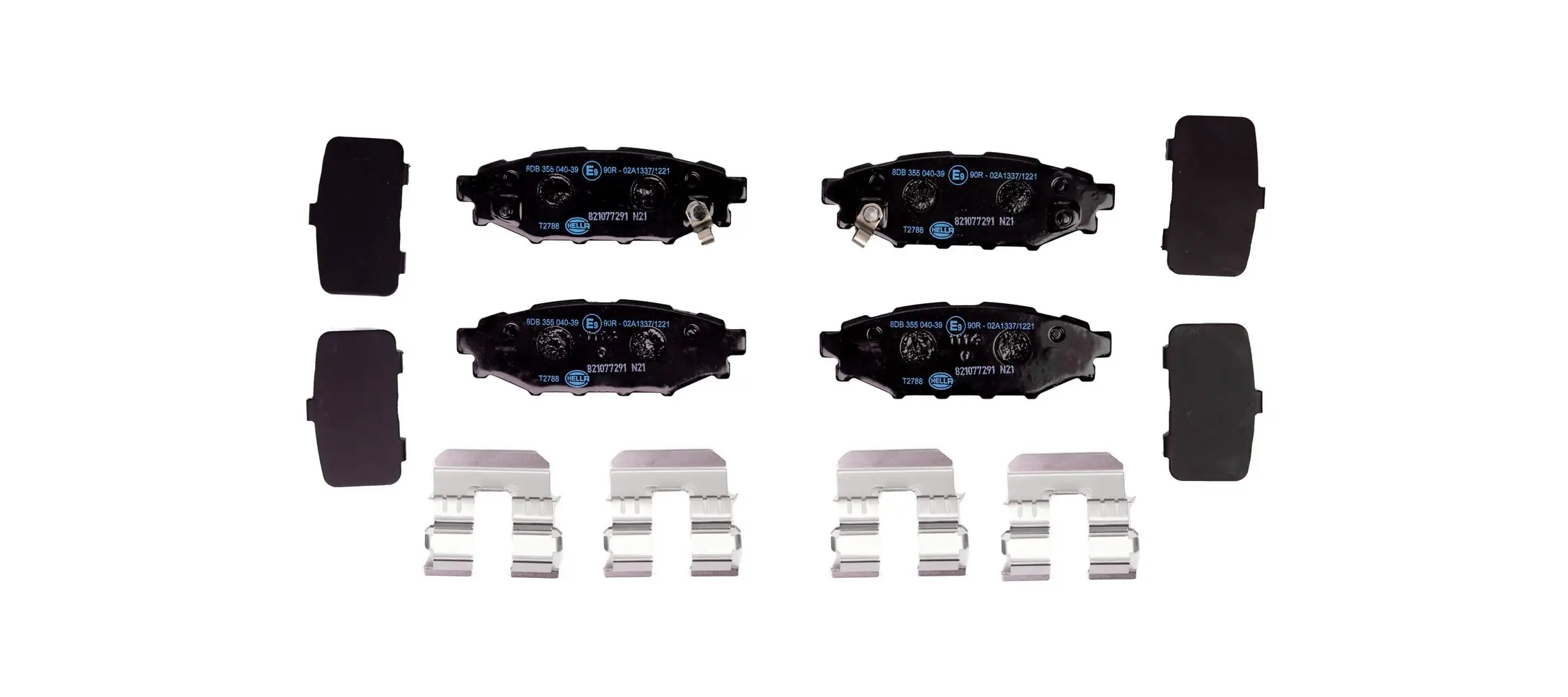 Bremsbelagsatz, Scheibenbremse HELLA 8DB 355 040-391