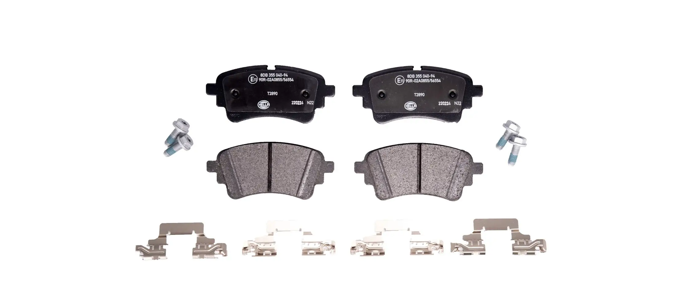 Bremsbelagsatz, Scheibenbremse HELLA 8DB 355 040-941