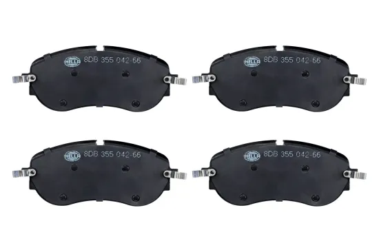Bremsbelagsatz, Scheibenbremse Vorderachse HELLA 8DB 355 042-661 Bild Bremsbelagsatz, Scheibenbremse Vorderachse HELLA 8DB 355 042-661