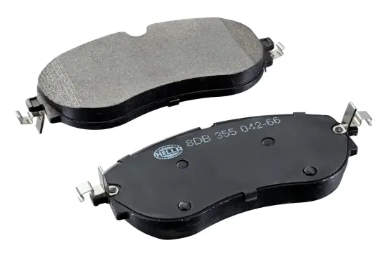 Bremsbelagsatz, Scheibenbremse Vorderachse HELLA 8DB 355 042-661 Bild Bremsbelagsatz, Scheibenbremse Vorderachse HELLA 8DB 355 042-661