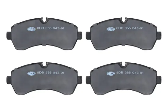 Bremsbelagsatz, Scheibenbremse Vorderachse HELLA 8DB 355 043-911 Bild Bremsbelagsatz, Scheibenbremse Vorderachse HELLA 8DB 355 043-911