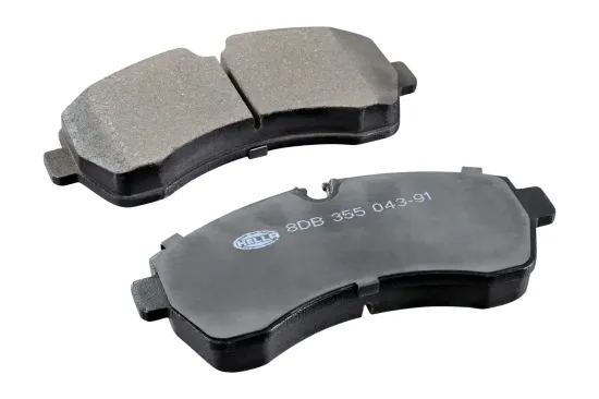 Bremsbelagsatz, Scheibenbremse Vorderachse HELLA 8DB 355 043-911 Bild Bremsbelagsatz, Scheibenbremse Vorderachse HELLA 8DB 355 043-911