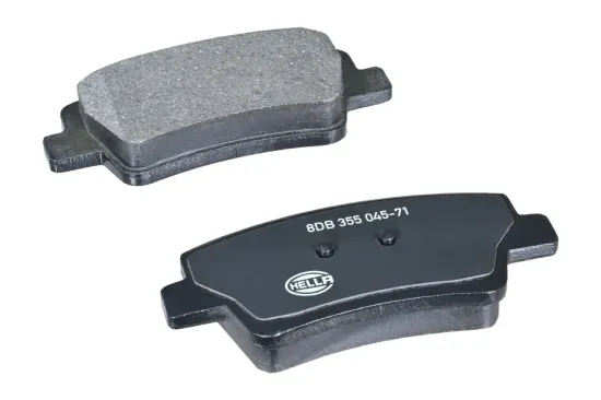 Bremsbelagsatz, Scheibenbremse Hinterachse HELLA 8DB 355 045-711 Bild Bremsbelagsatz, Scheibenbremse Hinterachse HELLA 8DB 355 045-711