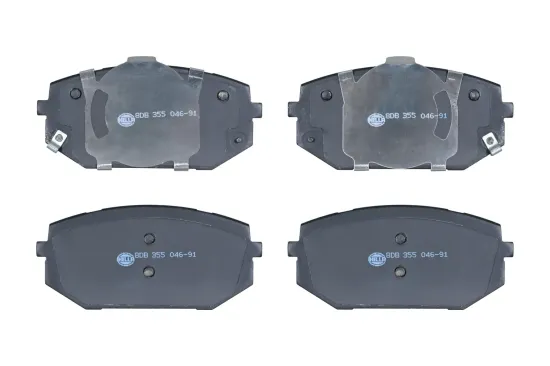 Bremsbelagsatz, Scheibenbremse Vorderachse HELLA 8DB 355 046-911 Bild Bremsbelagsatz, Scheibenbremse Vorderachse HELLA 8DB 355 046-911