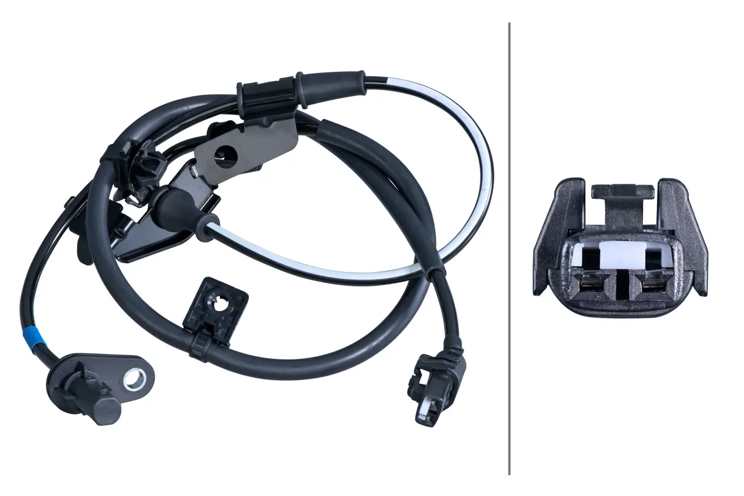 Sensor, Raddrehzahl Vorderachse rechts HELLA 6PU 358 418-151