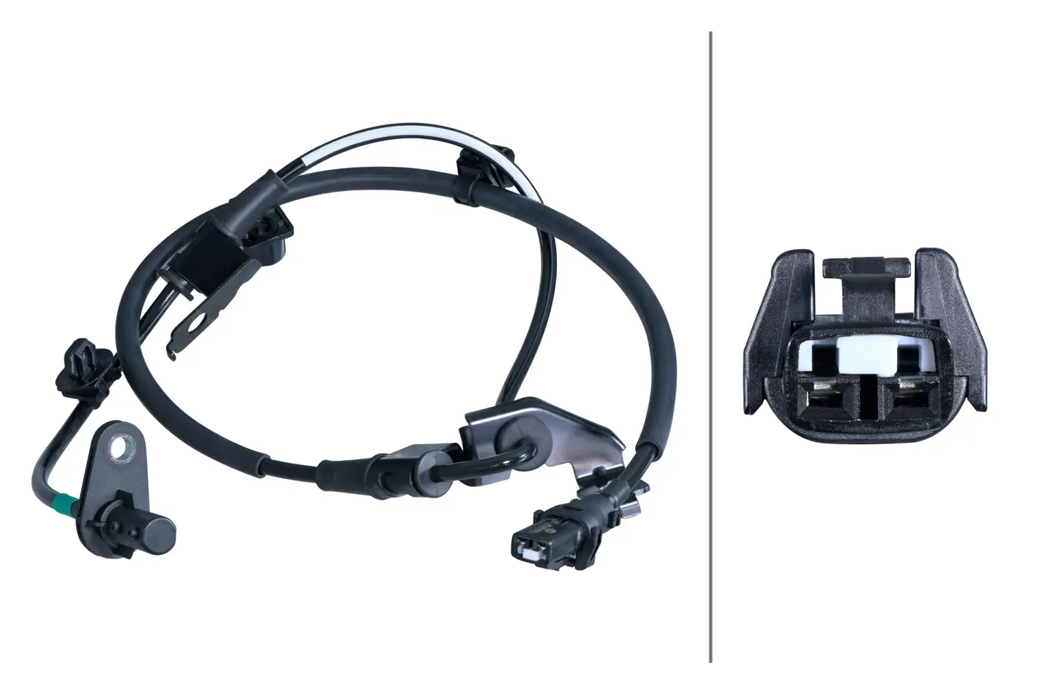 Sensor, Raddrehzahl Vorderachse links HELLA 6PU 358 418-161