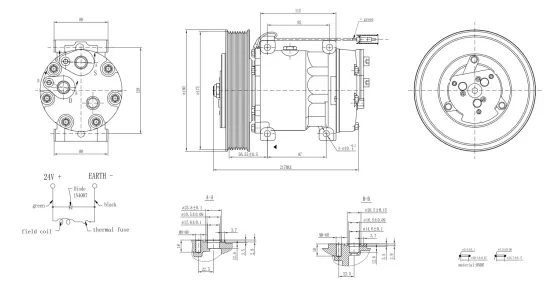 Kompressor, Klimaanlage 24 V HELLA 8FK 366 200-051 Bild Kompressor, Klimaanlage 24 V HELLA 8FK 366 200-051