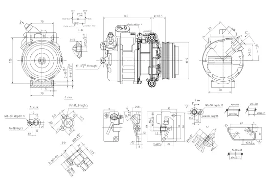 Kompressor, Klimaanlage 12 V HELLA 8FK 366 200-231 Bild Kompressor, Klimaanlage 12 V HELLA 8FK 366 200-231