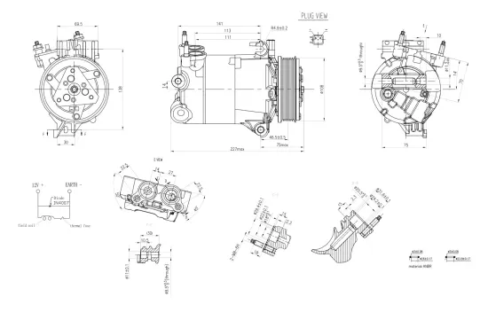 Kompressor, Klimaanlage 12 V HELLA 8FK 366 200-341 Bild Kompressor, Klimaanlage 12 V HELLA 8FK 366 200-341