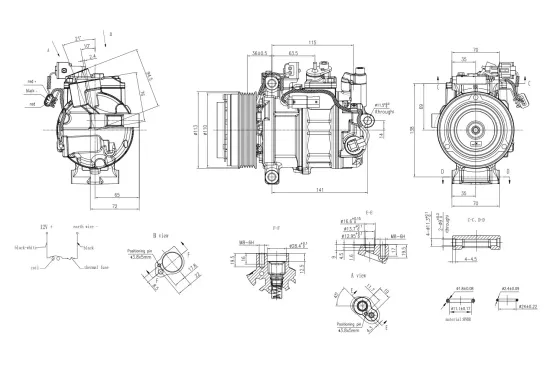 Kompressor, Klimaanlage 12 V HELLA 8FK 366 200-421 Bild Kompressor, Klimaanlage 12 V HELLA 8FK 366 200-421