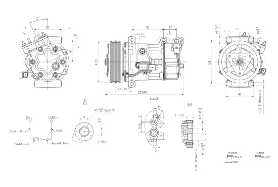 Kompressor, Klimaanlage 12 V HELLA 8FK 366 200-441 Bild Kompressor, Klimaanlage 12 V HELLA 8FK 366 200-441