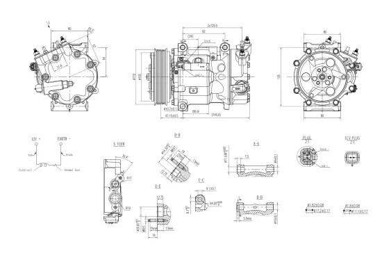 Kompressor, Klimaanlage 12 V HELLA 8FK 366 200-631 Bild Kompressor, Klimaanlage 12 V HELLA 8FK 366 200-631