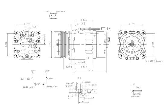 Kompressor, Klimaanlage 12 V HELLA 8FK 366 200-641 Bild Kompressor, Klimaanlage 12 V HELLA 8FK 366 200-641