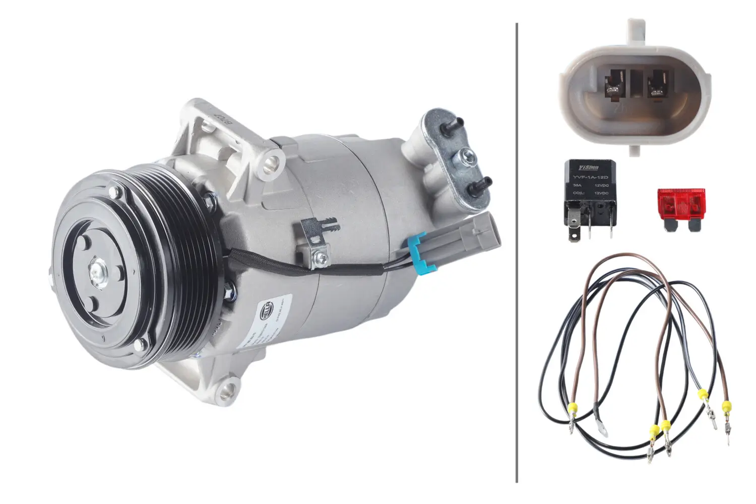 Kompressor, Klimaanlage 12 V HELLA 8FK 366 200-701