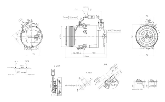 Kompressor, Klimaanlage 12 V HELLA 8FK 366 200-721 Bild Kompressor, Klimaanlage 12 V HELLA 8FK 366 200-721