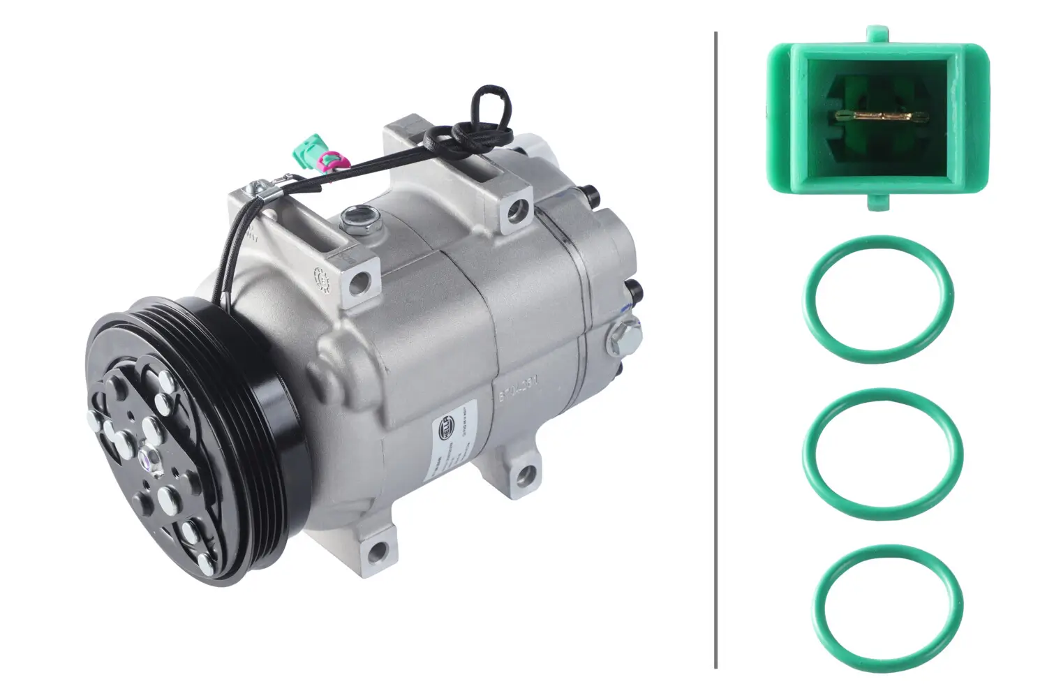 Kompressor, Klimaanlage 12 V HELLA 8FK 366 200-801