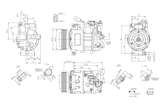 Kompressor, Klimaanlage 12 V HELLA 8FK 366 201-091 Bild Kompressor, Klimaanlage 12 V HELLA 8FK 366 201-091