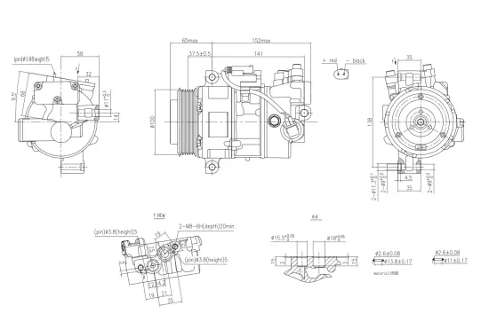 Kompressor, Klimaanlage 12 V HELLA 8FK 366 201-111 Bild Kompressor, Klimaanlage 12 V HELLA 8FK 366 201-111