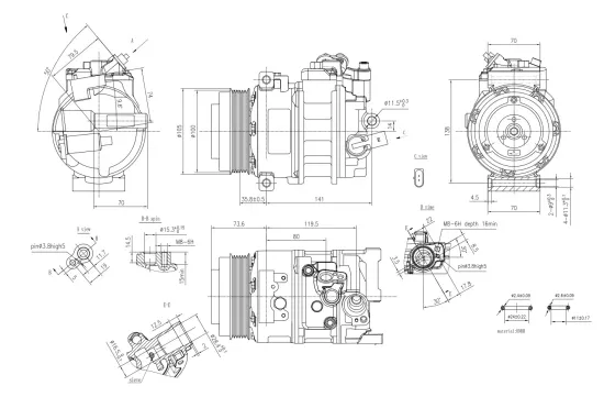Kompressor, Klimaanlage 12 V HELLA 8FK 366 201-191 Bild Kompressor, Klimaanlage 12 V HELLA 8FK 366 201-191