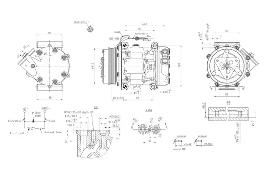 Kompressor, Klimaanlage 12 V HELLA 8FK 366 201-801 Bild Kompressor, Klimaanlage 12 V HELLA 8FK 366 201-801