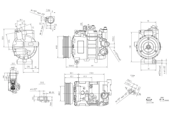 Kompressor, Klimaanlage 12 V HELLA 8FK 366 201-821 Bild Kompressor, Klimaanlage 12 V HELLA 8FK 366 201-821